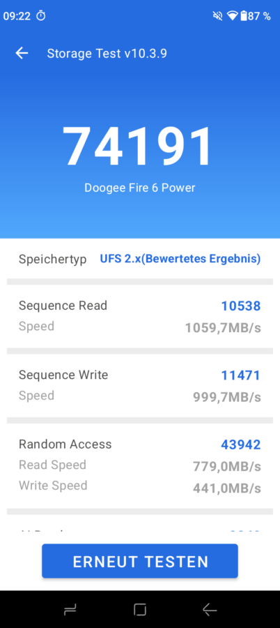 Doogee Fire 6 Power Leistung