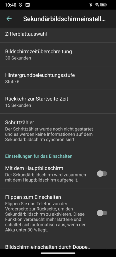 doogee s200x sekundaerbildschirm settings