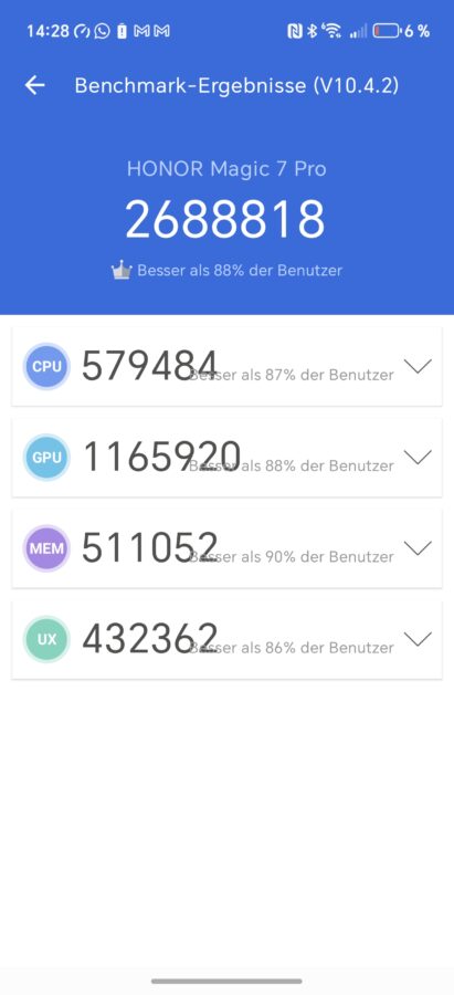 Honor Magic 7 Pro Benchmarks 2