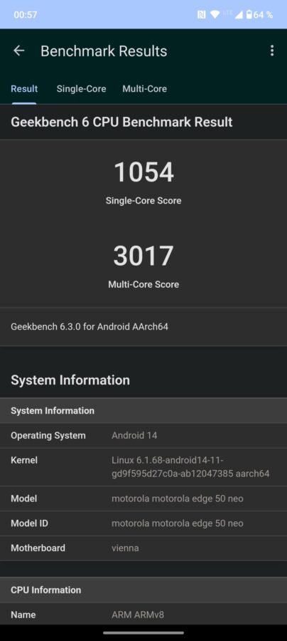 Test Motorola Edge 50 Neo Benchmark