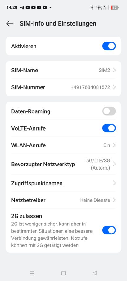 Realme GT 7 Pro Connectivity SIM Card