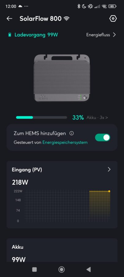 Zendure Solarflow 800 App Einstellungen 3