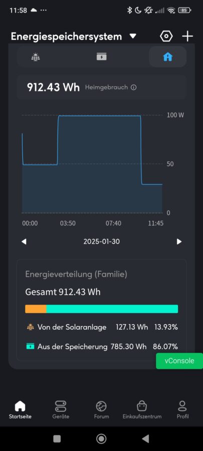 Zendure Solarflow 800 App Statistik 1