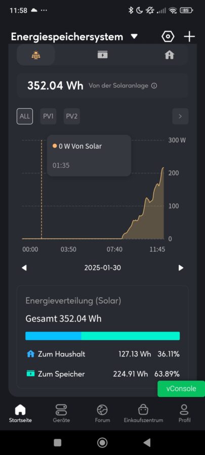 Zendure Solarflow 800 App Statistik 3