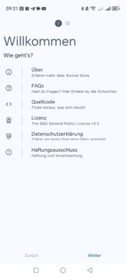 Aurora Store Apps ohne Google Konto herunterladen Anleitung 3