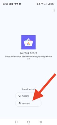 Aurora Store Apps ohne Google Konto herunterladen Anleitung 8