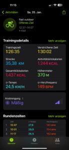 Apple Watch 10 Test Screenshot GPS Vergleich Fahrrad 1