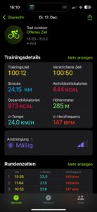 Apple Watch 10 Test Screenshot GPS Vergleich Fahrrad 3