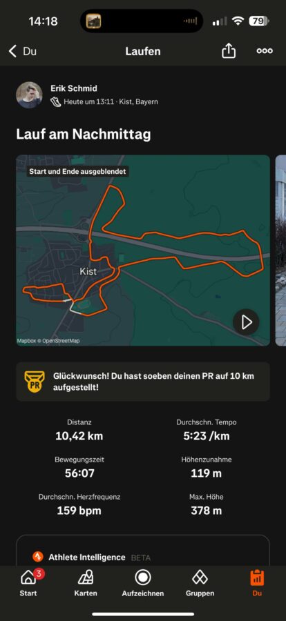 Apple Watch 10 Test Screenshot Joggen Vergleich 3