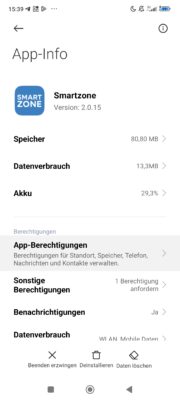 Smartzone App Benachrichtigungen 1