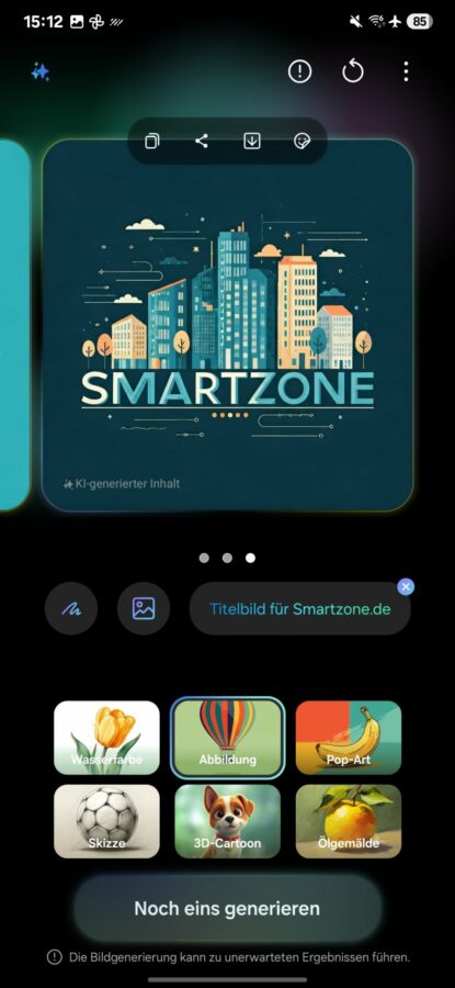 Galaxy AI One UI 7 Praxistest Bildgenerierung