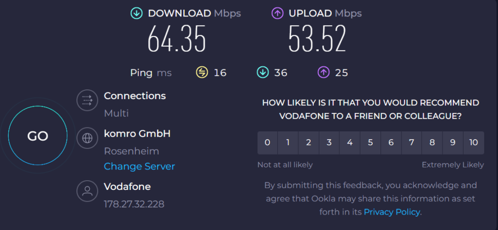 Geekom A6 Mini PC WLAN Gerschwindigkeit