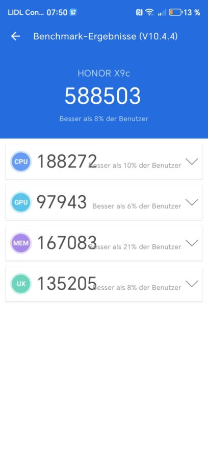 Test Honor  Magic7Lite Benchmark 6