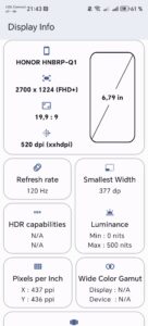 Test Honor  Magic7Lite Display 2