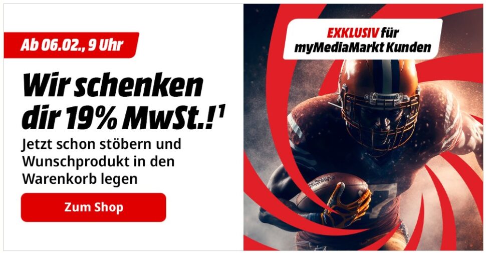 MediaMarkt Mehrwertsteuer Aktion Febraur 2025