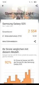 Samsung Galaxy S25 Test Screenshot 3D Mark 1