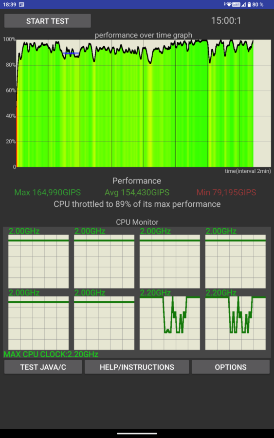 Teclast T70 Throttle Test 1