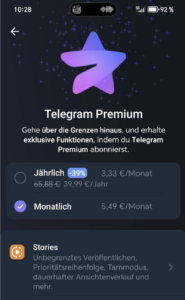 Telegram Premium Kosten2