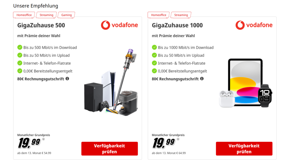 MediaMarkt GigaZuhause 500 oder 1000 Angebote