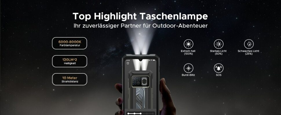 Doogee Fire 6 Max vorgestellt Angebot LED