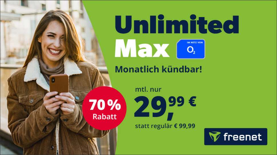 freenet o2 Unlimited Max 1M 250304