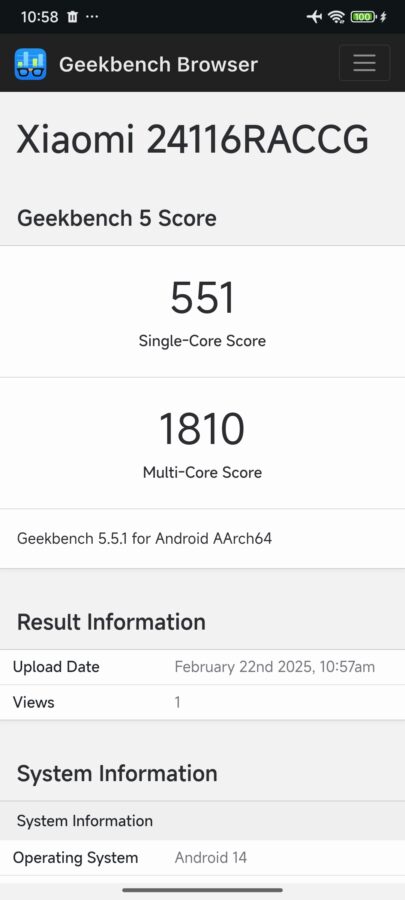 Redmi Note 14 Pro Benchmarks 1