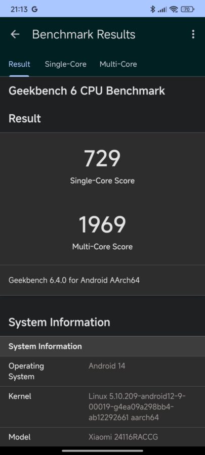 Redmi Note 14 Pro Benchmarks 3