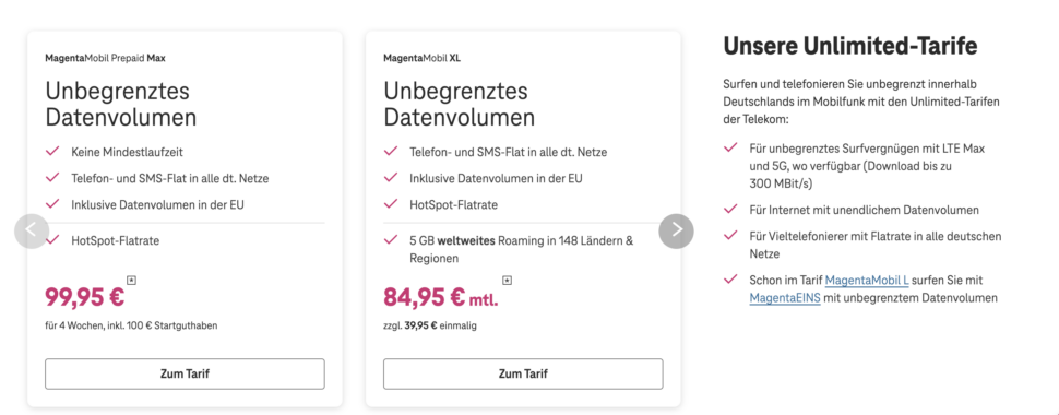 telekom unlimited tarife