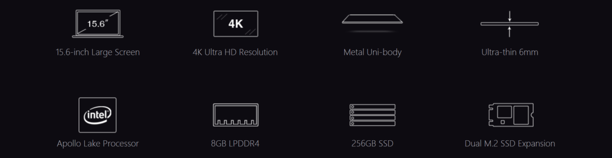 Chuwi LapBook Plus 4K Notebook 9