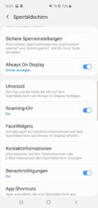 Displayeinstellungen Samsung Galaxy S10 2