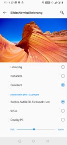 OnePlus 7 display settings