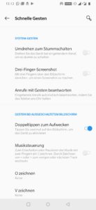 OnePlus 7 gestensteuerung