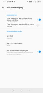 OnePlus 7 inaktivitätsdisplay
