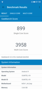 oukitel k9 geekbench