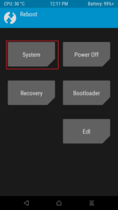 Ulefone Power 5 Pie Menü 2 Marked Reboot System 6