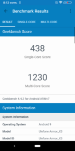 ulefone armor x3 geekbench