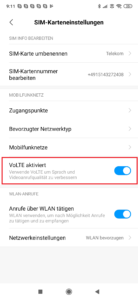 VoLTE aktivieren Xiaomi Smartphone 1