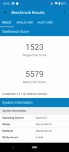 Xiaomi mi a3 geekbench 1