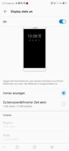 ZTE Axon 10 pro always on